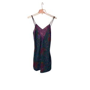 Vintage Victoria’s Secret gold label, paisley floral, print S/S